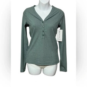 Athleta | Uptempo Ribbed Henley Top | NEW WITH TAG 🏷️